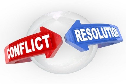 Conflict Resolution Resolve Dispute Arrows Meet Agreement